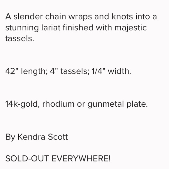 Authentic Kendra Scott Gold Necklace - Picture 4 of 4